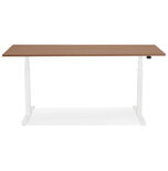 Maysun - Elektrisch Zit-Sta Bureau - DUNCAN Walnoot - Wit 140x70cm