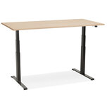 Maysun - Elektrisch Zit-Sta Bureau - DUNCAN Naturel - Zwart 140x70cm