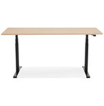 Maysun - Elektrisch Zit-Sta Bureau - DUNCAN Naturel - Zwart 140x70cm