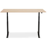 Maysun - Elektrisch Zit-Sta Bureau - DUNCAN Naturel - Zwart 140x70cm