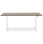 Maysun - Elektrisch Zit-Sta Bureau - COMFORT Walnoot - Wit 180x90cm