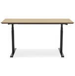 Maysun - Elektrisch Zit-Sta Bureau - COMFORT Naturel - Zwart 150x70cm