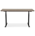 Maysun - Elektrisch Zit-Sta Bureau - COMFORT Walnoot - Zwart 150x70cm