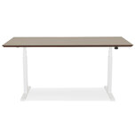 Maysun - Elektrisch Zit-Sta Bureau - COMFORT Walnoot - Wit 150x70cm