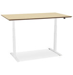 Maysun - Elektrisch Zit-Sta Bureau - COMFORT Naturel - Wit 150x70cm