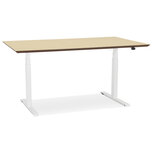 Maysun - Elektrisch Zit-Sta Bureau - COMFORT Naturel - Wit 150x70cm