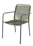 Maysun Gastro - Terrasstoel SAVANA - Metalen Frame Antraciet - Wicker - Olijf