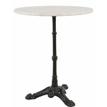 Outdoor Living - Bistrotafel met 60 cm rond marmer tafelblad kleur wit