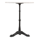 Outdoor Living - Bistrotafel met 60 cm rond marmer tafelblad kleur wit