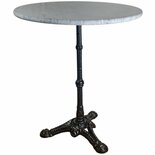 Outdoor Living - Bistrotafel met 60 cm rond marmer tafelblad kleur grijs  (per 5 stuks)