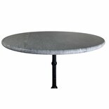 Outdoor Living - Bistrotafel met 60 cm rond marmer tafelblad kleur grijs  (per 5 stuks)