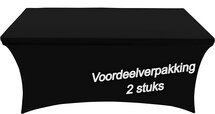 Outdoor Living - Buffettafelhoes - stretch - zwart - 183x76x76cm (Voordeelverpakking 2 stuks)