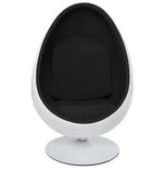 Fauteuil UOVO Wit-Zwart