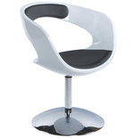 Design Stoel KIRK Wit-Zwart