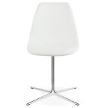 Eetkamerstoel BEDFORD Wit-Chroom