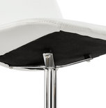 Eetkamerstoel BEDFORD Wit-Chroom