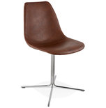 Eetkamerstoel BEDFORD Bruin-Chroom