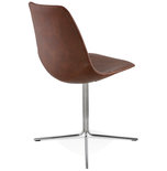 Eetkamerstoel BEDFORD Bruin-Chroom