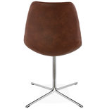 Eetkamerstoel BEDFORD Bruin-Chroom