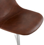Eetkamerstoel BEDFORD Bruin-Chroom