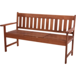 Bank hardhout teaklook met uitklapbare tafel 150cm