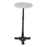 Bijzettafel marmer wit Ø30x60cm