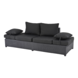 Loungebank Roma Black 210x80x66cm