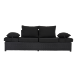 Loungebank Roma Black 210x80x66cm
