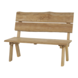 Bank teak boomstam 130cm