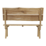 Bank teak boomstam 130cm