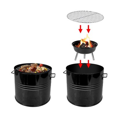 Barrel BBQ XL houtskoolbarbecue