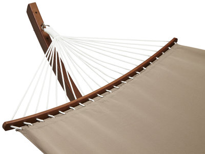 Boogvormige Hangmat XXL met houten frame en afneembaar doek