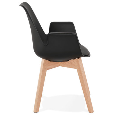 Design Stoel ALCAPONE Zwart-Naturel