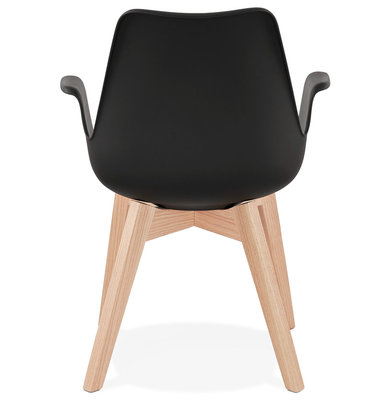 Design Stoel ALCAPONE Zwart-Naturel