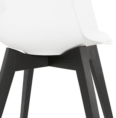 Design Stoel ALCAPONE Wit-Zwart