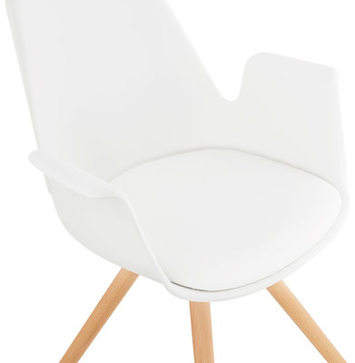 Design Stoel SKANOR Wit-Naturel