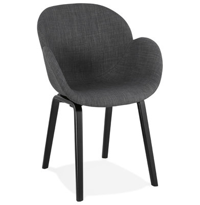 Design Stoel ELEGANS Donkergrijs-Zwart