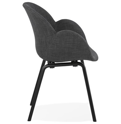 Design Stoel ELEGANS Donkergrijs-Zwart