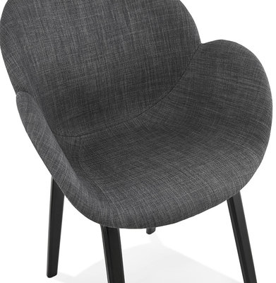 Design Stoel ELEGANS Donkergrijs-Zwart