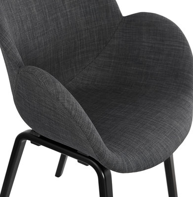 Design Stoel ELEGANS Donkergrijs-Zwart