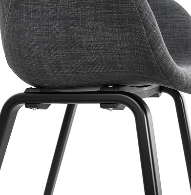 Design Stoel ELEGANS Donkergrijs-Zwart