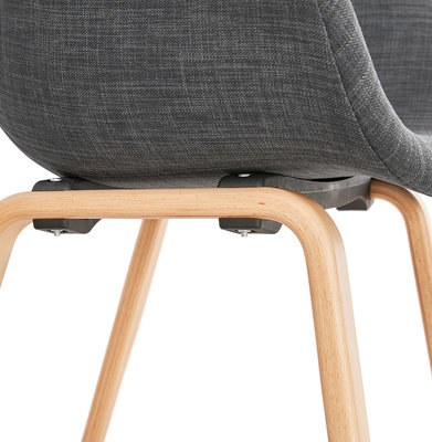 Design Stoel ELEGANS Donkergrijs-Naturel