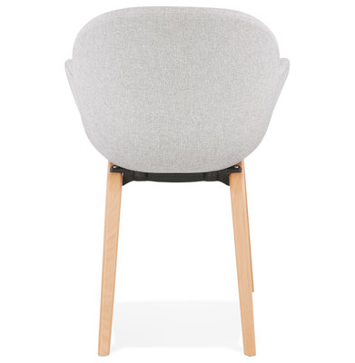 Design Stoel ELEGANS Lichtgrijs-Naturel