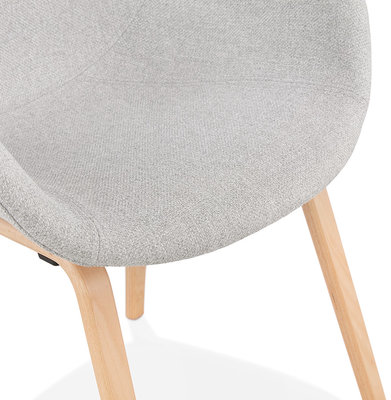 Design Stoel ELEGANS Lichtgrijs-Naturel