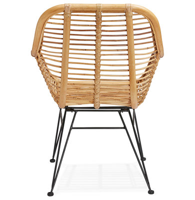 Design Stoel PANDA Naturel-Zwart