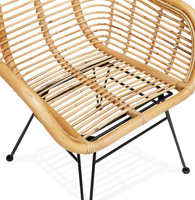 Design Stoel PANDA Naturel-Zwart
