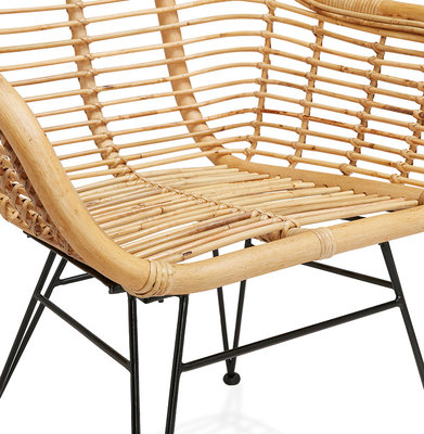 Design Stoel PANDA Naturel-Zwart