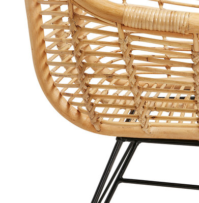 Design Stoel PANDA Naturel-Zwart