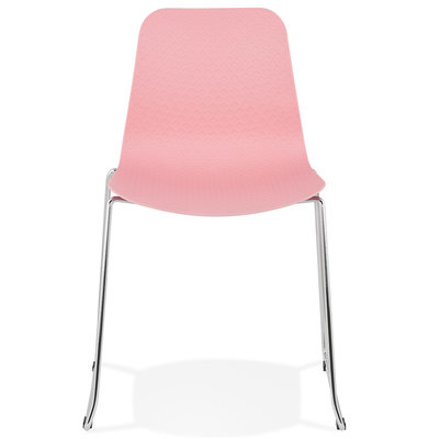 Eetkamerstoel BEE Roze-Chroom