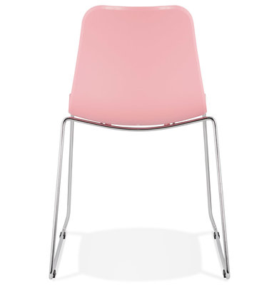 Eetkamerstoel BEE Roze-Chroom